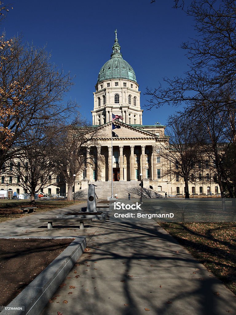 Entrée du Capitole du Kansas - Photo de Kansas libre de droits