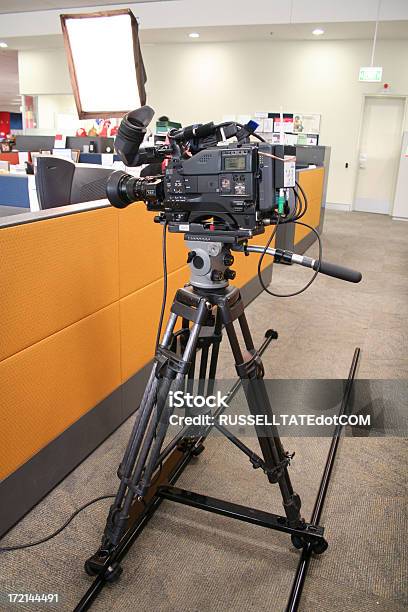 Camera On Tripod Stock Photo - Download Image Now - Arts Culture and Entertainment, Battery, Cable