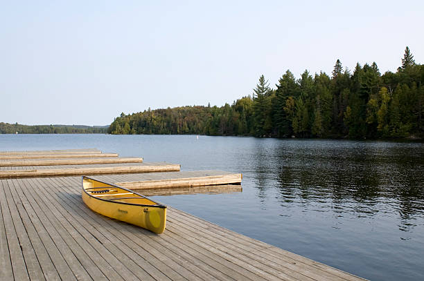 istock Canoe On Dock - Algonquin Provincial Park, Ontario, Canada 172144801