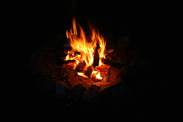 Roaring campfire. (Slow shutter speed making the flames soft)
