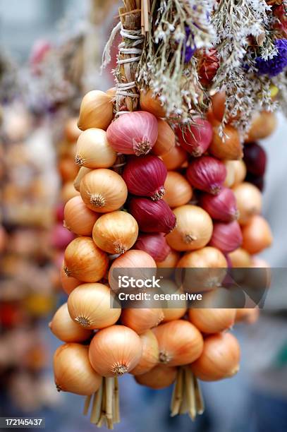 Cebolla Plait Desde El Mercado Tradicional Weimar Foto de stock y más banco de imágenes de Cebolla