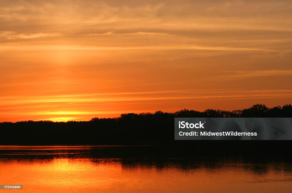 Lago Sunset - Royalty-free Ao Ar Livre Foto de stock