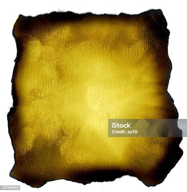 Idade E Fundo De Papel Queimado Pergaminho - Fotografias de stock e mais imagens de Amarelo - Amarelo, Antigo, Antiguidade