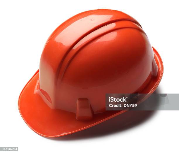 Orange Bauarbeiterhelm Stockfoto und mehr Bilder von Bauarbeiterhelm - Bauarbeiterhelm, Orange - Farbe, Baugewerbe