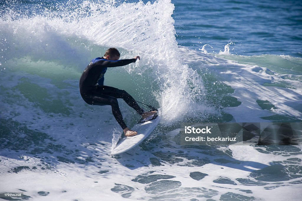 Spray surfista primo piano - Foto stock royalty-free di Acqua