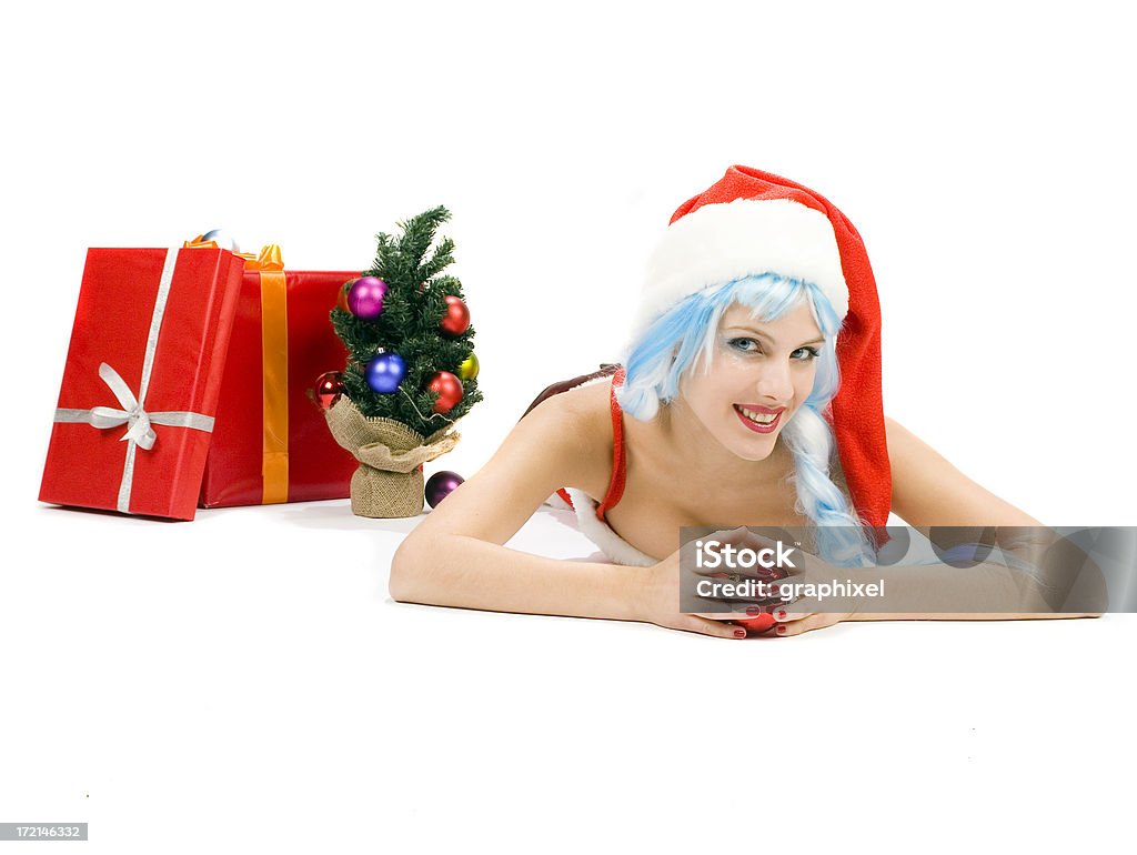 Jovem mulher sexy na roupa de Papai Noel - Foto de stock de 20 Anos royalty-free