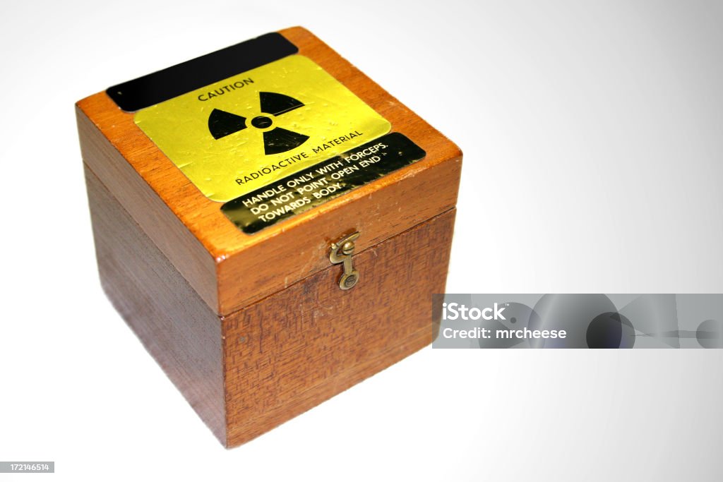 Symbole de radioactivité boîte - Photo de Boîte libre de droits