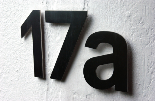 Stainless steel cut-out numbers