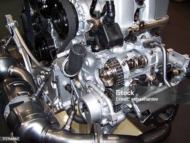 V8 Engine Cut Away Stock Photo - Download Image Now - Belt, Chain - Object, Checking the Time