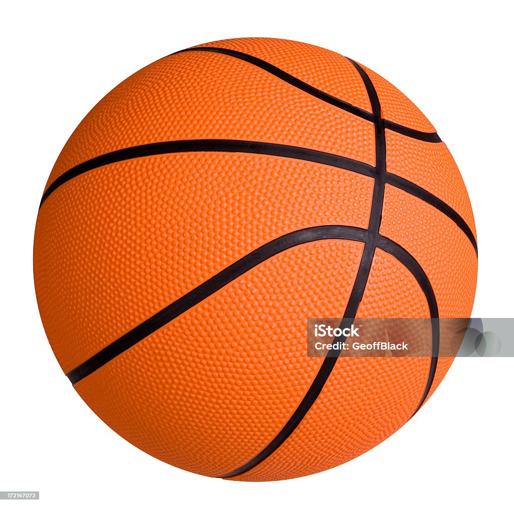 Standard basketball on white surface New Basketball isolated on white background Basketball - Sport Stock Photo