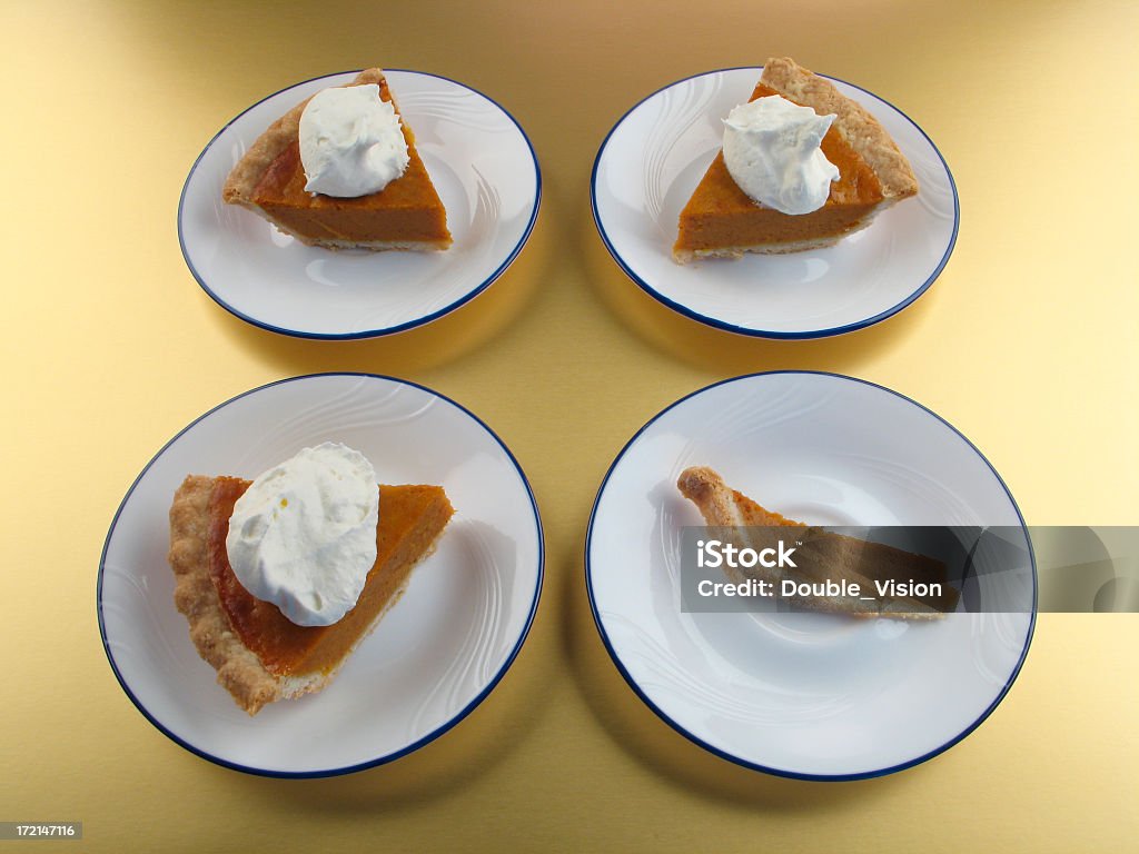 Tarte de Thanksgiving Concept de calcul: Citrouille Pi (3.14159 tranches - Photo de Aliment libre de droits