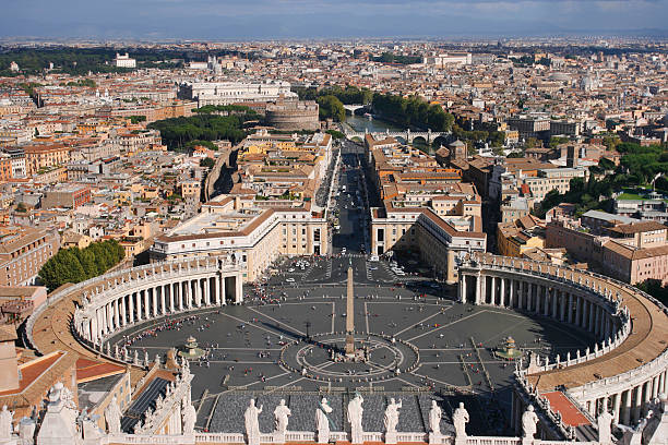 piazza san pietro - st peters square foto e immagini stock