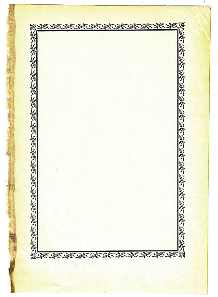 istock aged leaf paper with ornate border background 172147451