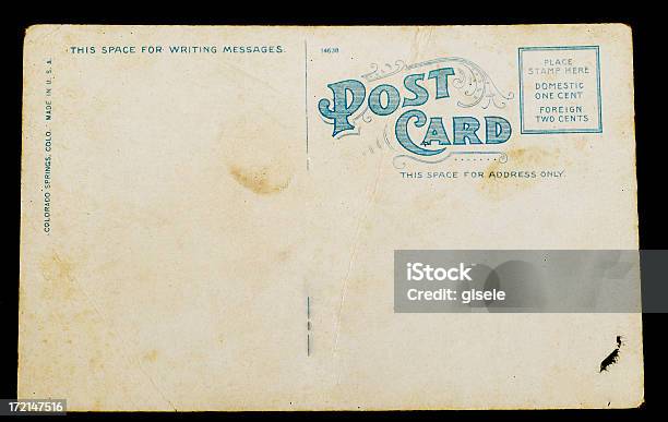 Photo libre de droit de Vide Vintage Carte Postale 1 banque d'images et plus d'images libres de droit de Carte postale - Carte postale, D'autrefois, Style rétro