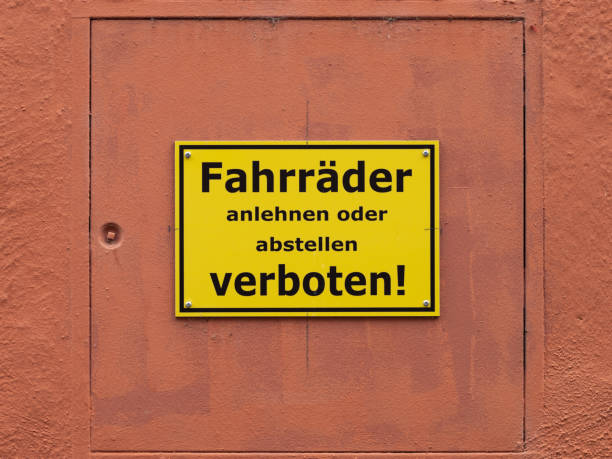 istock No Bicycle Parking Sign in German Language 1721476193