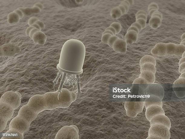 Nanotechnologie Stockfoto und mehr Bilder von Bakterie - Bakterie, Biologie, Digital generiert