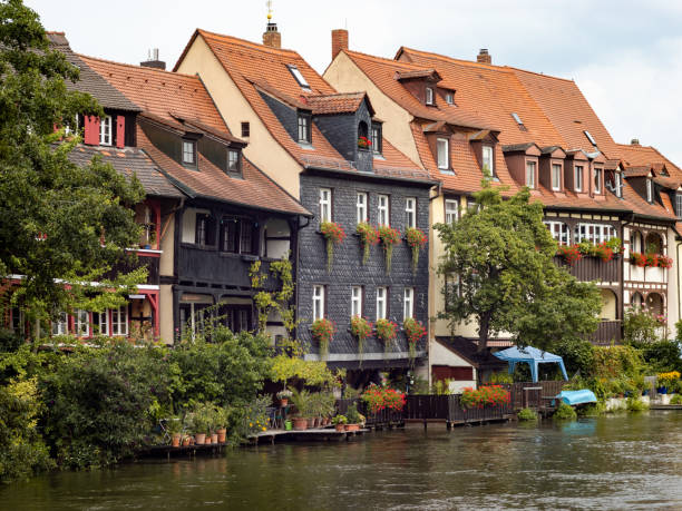 Little Venice in Bamberg Buildings of "Klein Venedig" (little Venice) in Bamberg as a famous travel destination. Beautiful old architecture of a former fishermen village next to the Regnitz river. klein venedig photos stock pictures, royalty-free photos & images