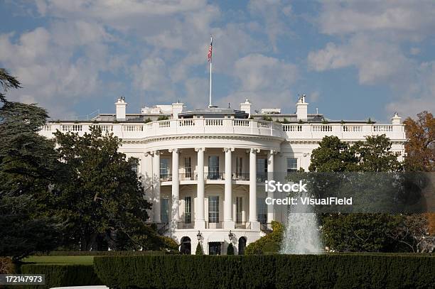 Casa Branca E Washington Dc - Fotografias de stock e mais imagens de Arquitetura - Arquitetura, Autoridade, Bandeira