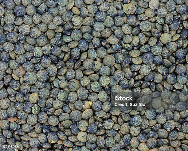 French Green Lentils Stock Photo - Download Image Now - Backgrounds, Bean, Brown