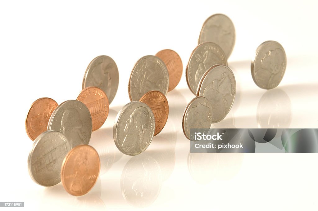 ローリングの硬貨 - 10セント硬貨のロイヤリティフリーストックフォト