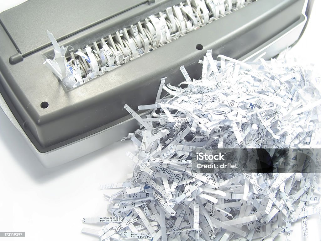 Cross-Cut Paper Shredder II Paper shredder and shredded paper Advice Stock Photo
