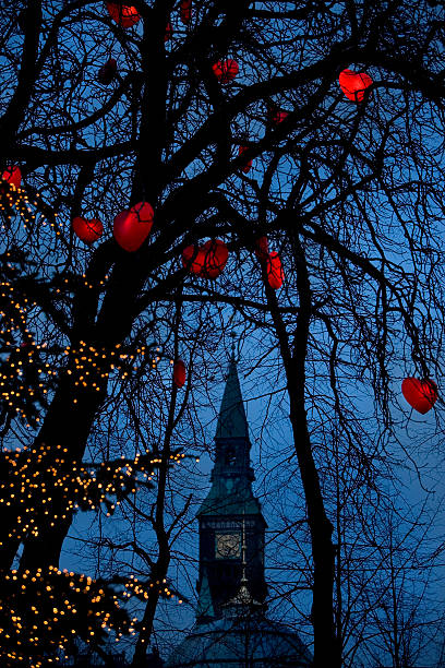Lights of Copenhagen stock photo