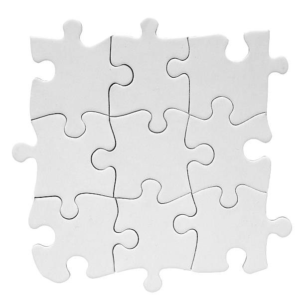 Blanco Puzzle, 9 piezas - foto de stock