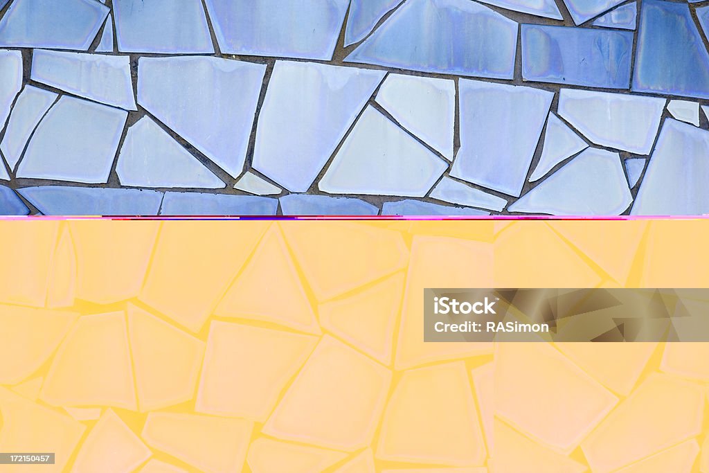 Azulejos de mosaico azul (fondo - Foto de stock de Abstracto libre de derechos