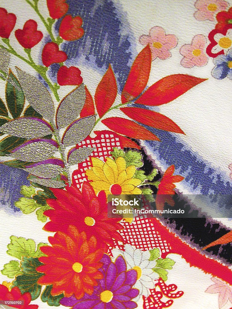 Tissu de soie Kimono - Photo de En matière textile libre de droits