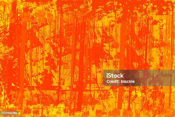 Abstract Red Orange Grunge Background Or Mask Stock Photo - Download Image Now - Graffiti, Orange Color, Paint