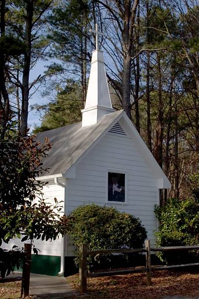 Chapel in the Woods stock photo