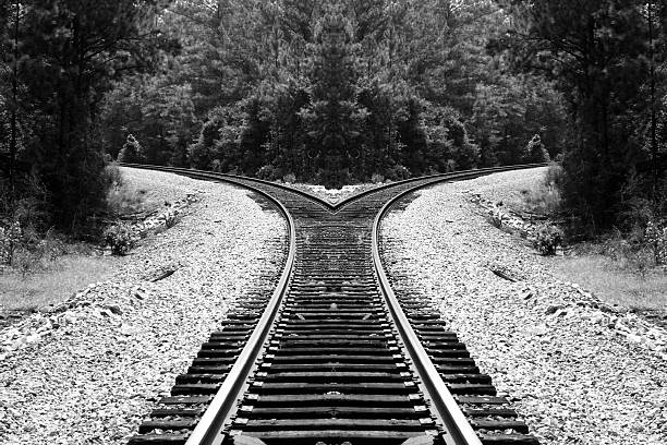 Mirror effect applied to railroad tracks in a remote town in Florida.