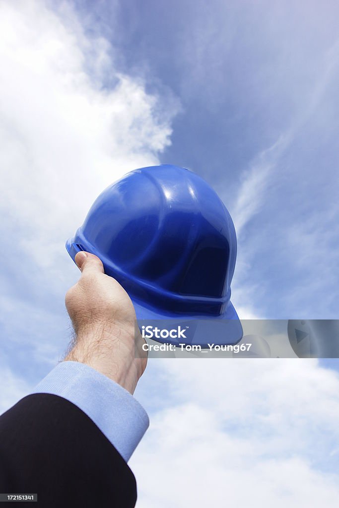 Schutzhelm Wolken Vertikal - Lizenzfrei Anzug Stock-Foto