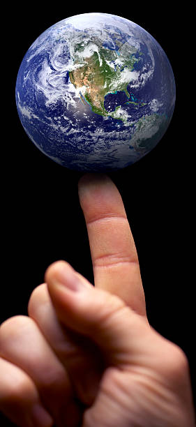 istock Planet Earth on the finger 172151543