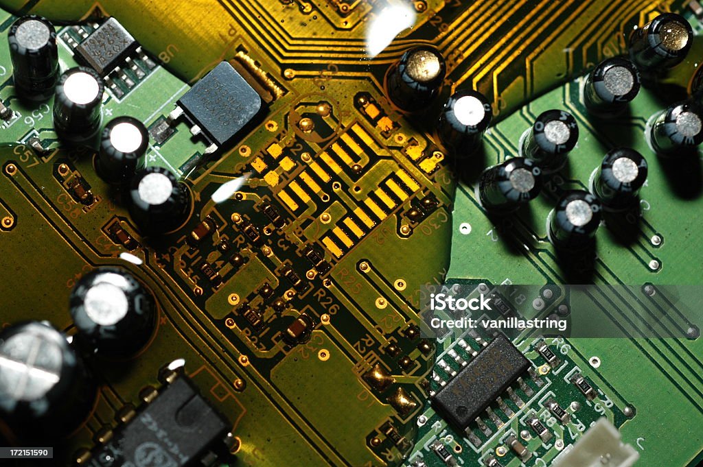 Almíbar en la placa de circuito de dos - Foto de stock de Silicona libre de derechos