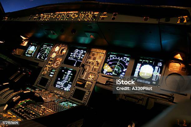 Airline Flight Deck Stock Photo - Download Image Now - Cockpit, Airplane, Commercial Airplane