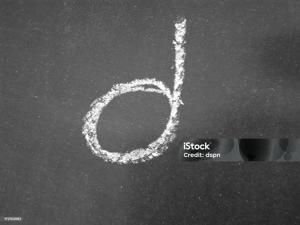 Alphabet - d - Chalk "Chalk letterform on blackboard.  Tint, collage, combine to your heart's content!" Capital Letter Stock Photo