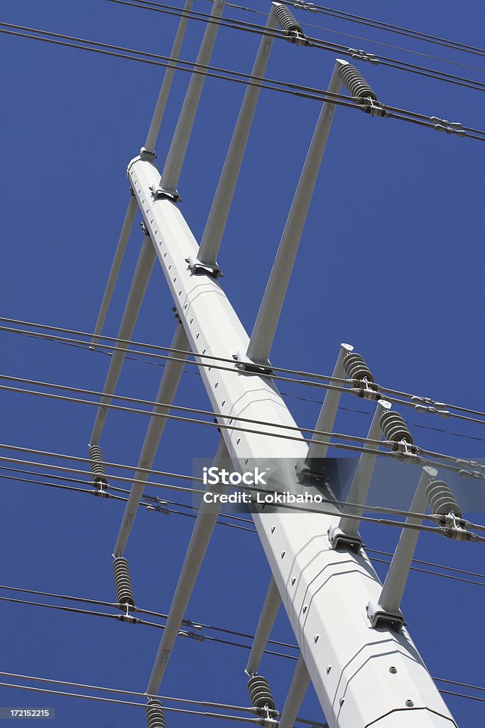 Power Powerline pole Blue Stock Photo