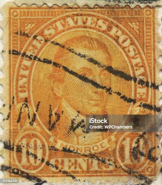 Stamp 米国 10 セントオレンジ - アメリカ合衆国のストックフォトや画像を多数ご用意 - アメリカ合衆国, オレンジ色, コンピュータグラフィックス