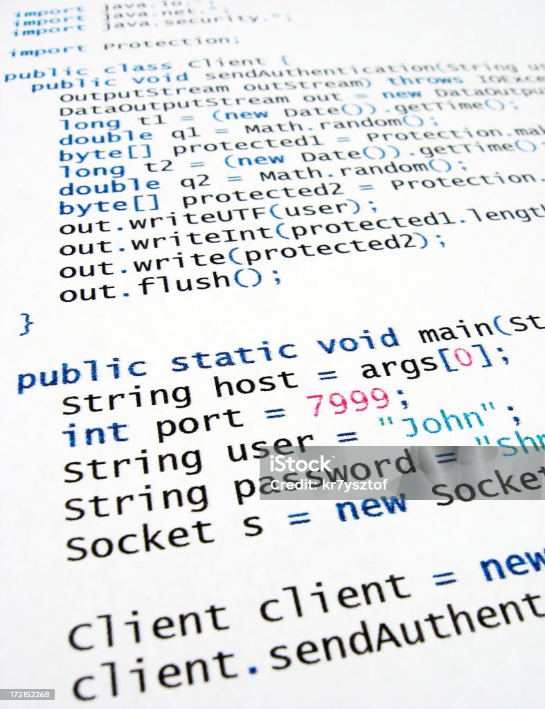 Código de Java - Foto de stock de Lenguaje de ordenadores libre de derechos
