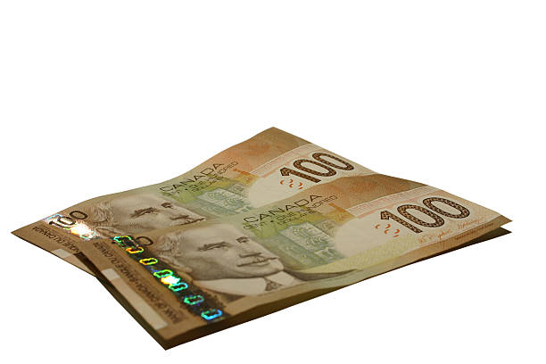 $100 Canadian stock photo