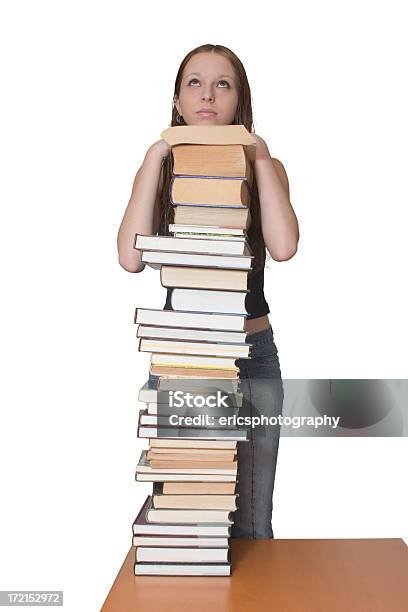 Foto de Estudante Atrás De Livros e mais fotos de stock de Adolescente - Adolescente, Adolescência, Aluna