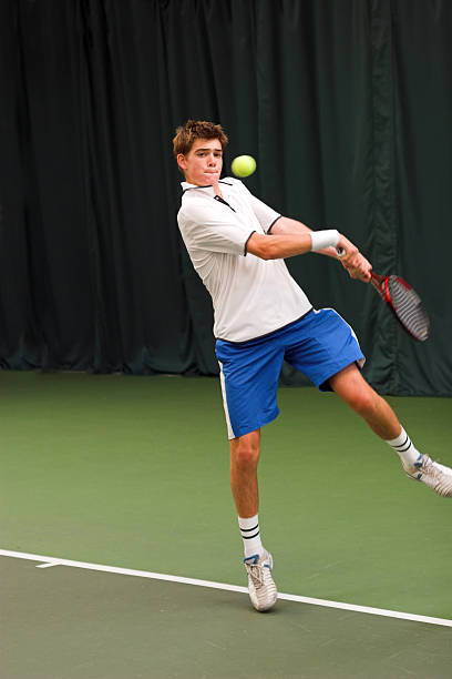 istock Indoor tennis match 172153143