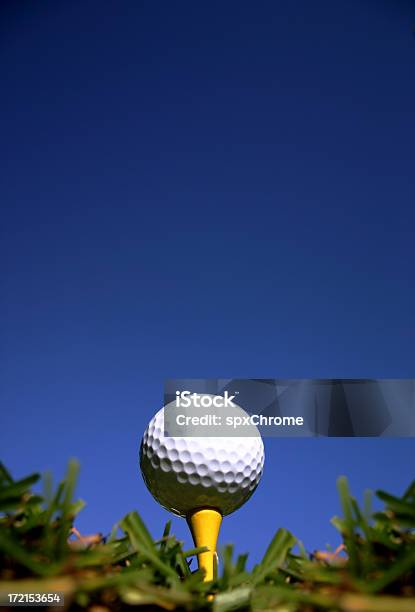 Pallina Da Golf Open Blu Cielo - Fotografie stock e altre immagini di Ambientazione esterna - Ambientazione esterna, Attività ricreativa, Blu