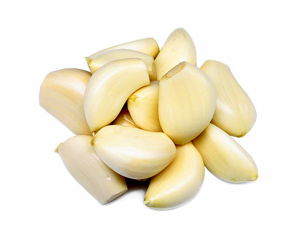 garlic cloves stock photo