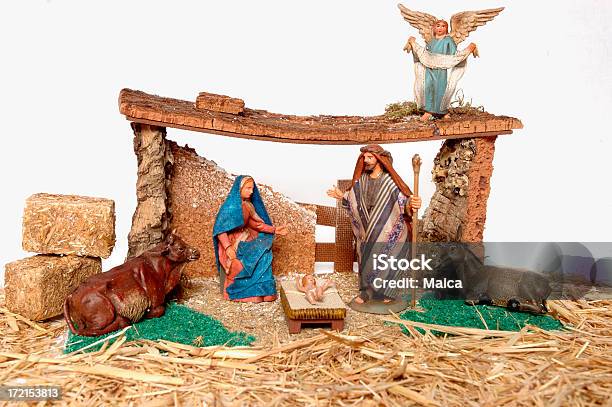 Christmas Nativity Foto de stock y más banco de imágenes de Antiguo Testamento - Antiguo Testamento, Asno - Familia del caballo, Burro - Animal