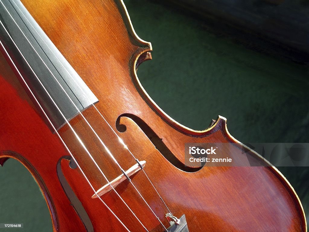 Zbliżenie z skrzypce - Zbiór zdjęć royalty-free (Muzyka poważna)