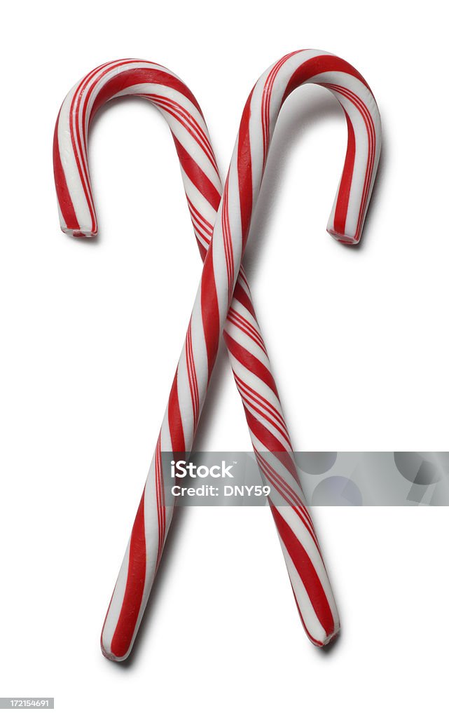 2 つの杖型キャンディー - クリスマスのロイヤリティフリーストックフォト