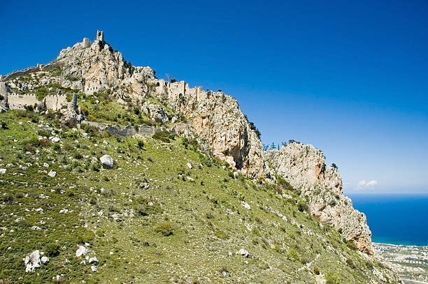 St Hilarion Castle stock photo