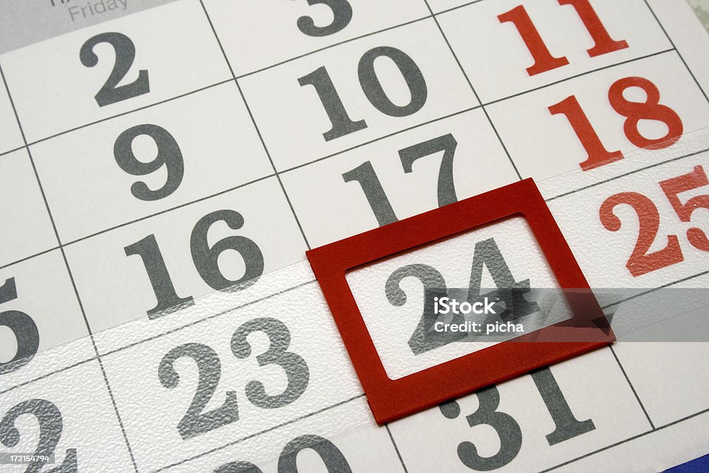 Calendário do 24º dia - Foto de stock de A Data royalty-free